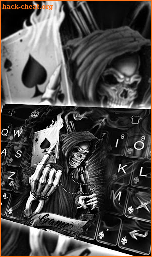 Poker Skull Death Keyboard Theme screenshot