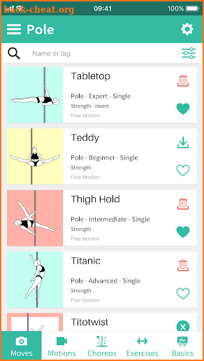 Polearn - poledance tutorials screenshot