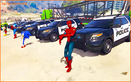 Police Car Superhero Racing Stunts Game screenshot