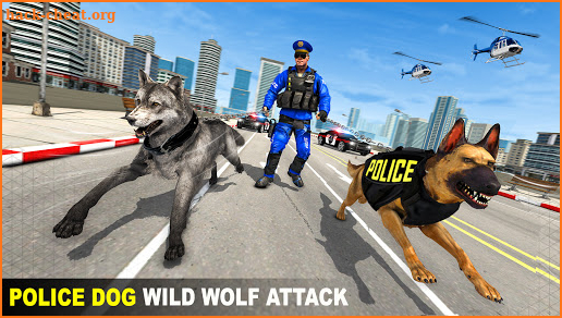 Police Dog VS Wild Wolf Attack Survival City screenshot