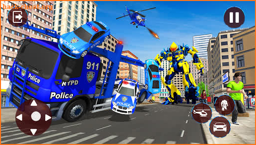 Police Helicopter Robot Transformation screenshot