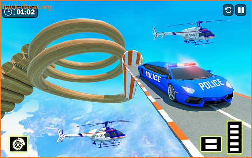 Police Limo Car Mega Remp Stunts screenshot