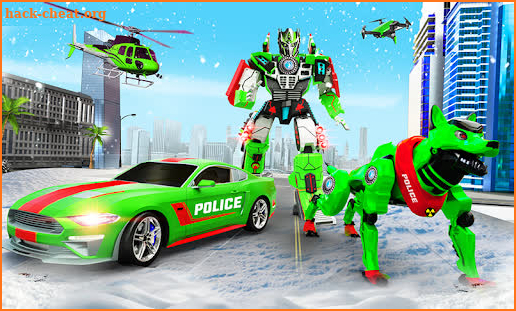 Police Robot Dog Car Transform screenshot