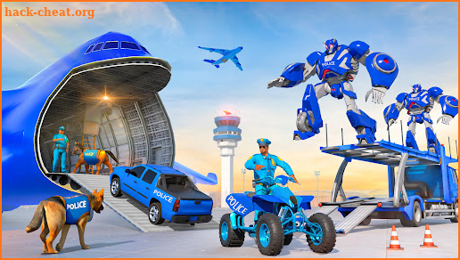 Police Robot Dog Plane Car Transport Truck ATV Sim screenshot