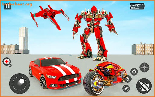 Police Roboter Transform Games: Fly Car Robot Game screenshot