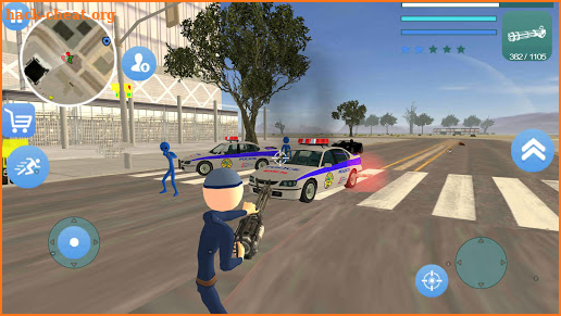 Police Stickman Rope Hero Gangstar Crime screenshot