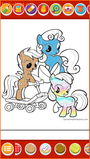 Pony coloring cartoon screenshot