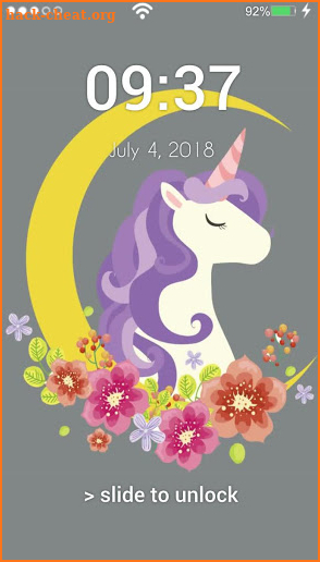 Pony Unicorn Screen Lock screenshot