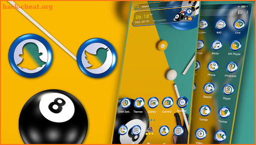 Pool Ball Launcher Theme screenshot