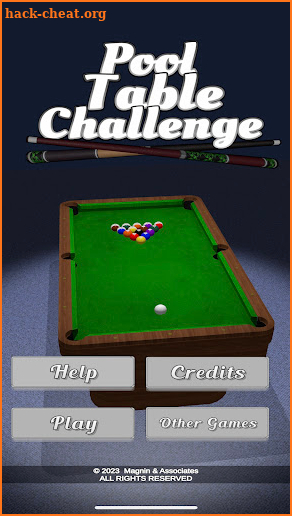 Pool Table Challenge screenshot