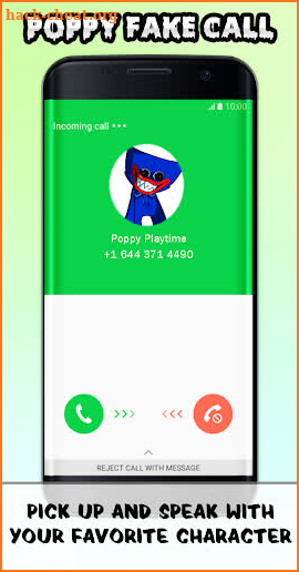 Poppy playtime calling app screenshot