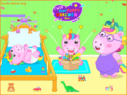 Poppy Unicorn Mom And Baby Twins screenshot