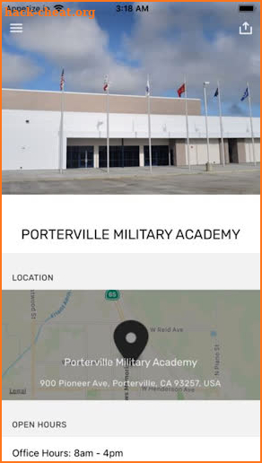 Porterville Military Academy screenshot