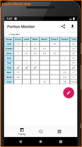 Portion Monitor screenshot