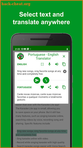 Portuguese English Translator : free & offline screenshot