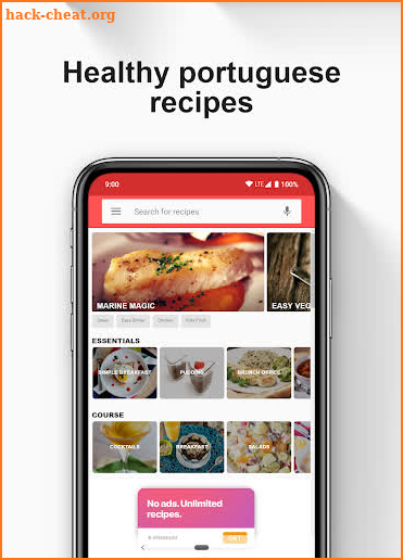 Portuguese recipes screenshot