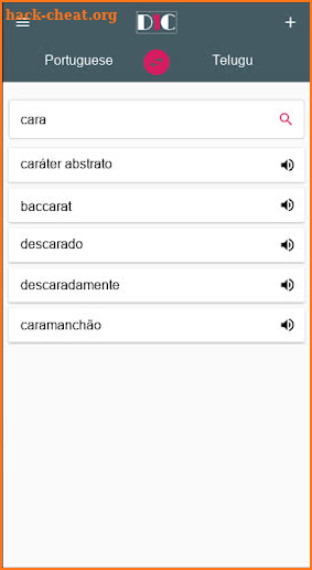Portuguese - Telugu Dictionary (Dic1) screenshot