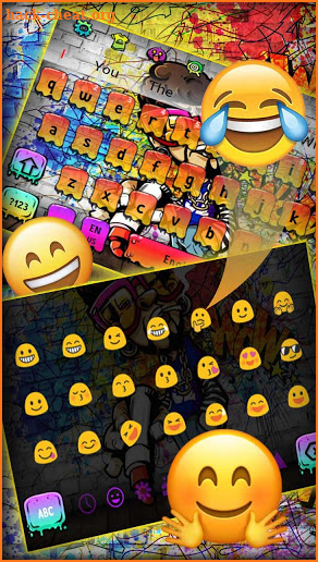 Posh Graffiti Style Keyboard Theme screenshot