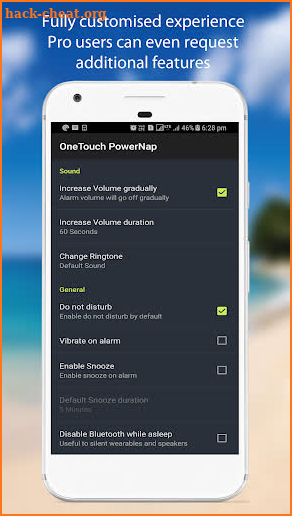 Power Nap one touch - Simple headphone alarm timer screenshot