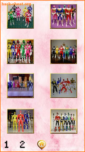 Power Rangers jigsaw game screenshot