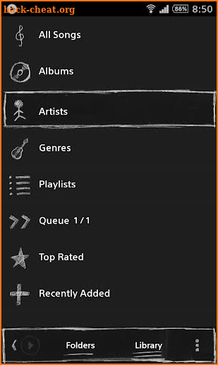 Poweramp Blackboard Skin screenshot