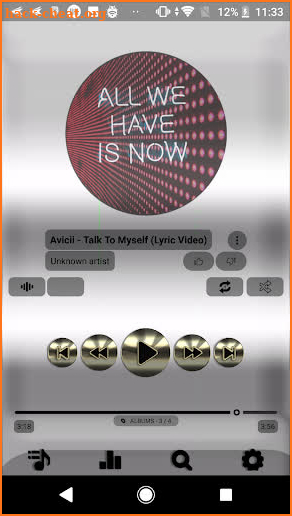 Poweramp skin chic style v3 screenshot