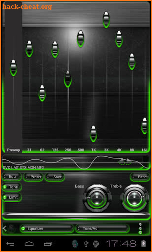 Poweramp skin Green Glow screenshot