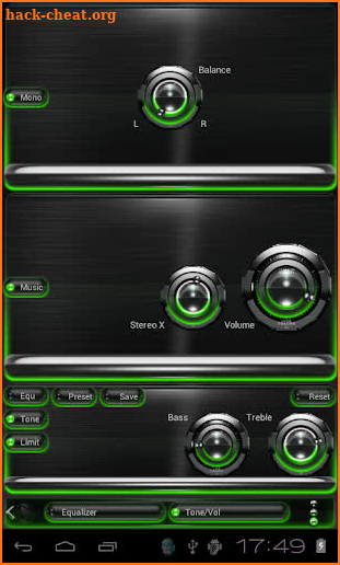 Poweramp skin Green Glow screenshot