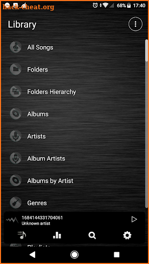 Poweramp v3 skin simple dark screenshot