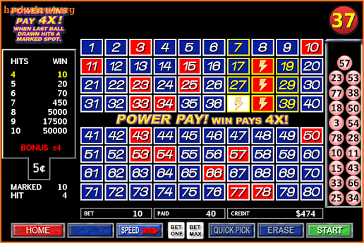 Powerball Keno - Power 4X Jackpots screenshot