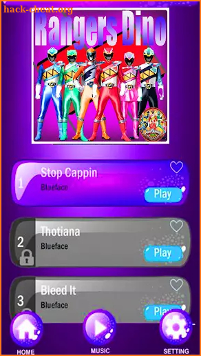 Power's Rangers Piano Tiles screenshot