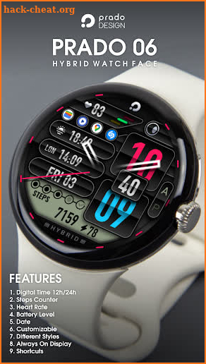 PRADO 06 Hybrid Watch Face screenshot