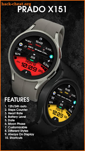 PRADO X151 Digital Watch Face screenshot