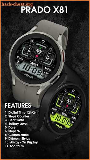 PRADO X81 Digital Watch Face screenshot