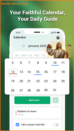 Pray Alarm, Calendar & Bible screenshot