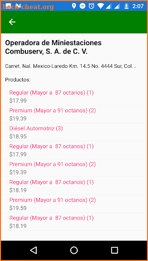 Precio Gasolina Mexico - GasolinaMx.com screenshot