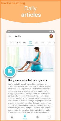 Pregnancy + | tracker app, week by week in 3D screenshot