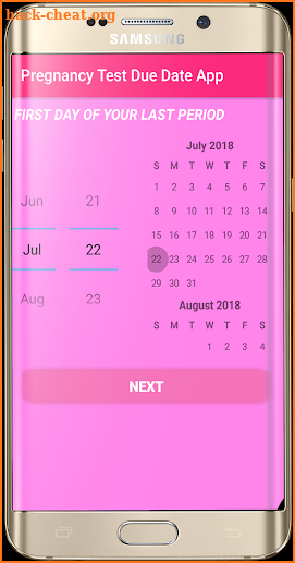 Pregnancy Test Due Date + Conception Date screenshot