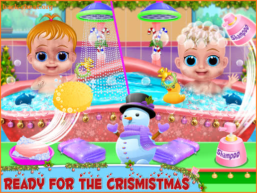 Pregnant Mom & Baby Christmas - Twins Newborn screenshot