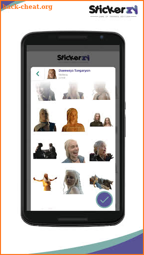 Premium Stickers Game of Thrones for WhatsApp screenshot