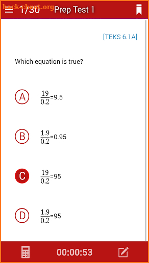 Prep Test STAAR Math - Grade 6 screenshot