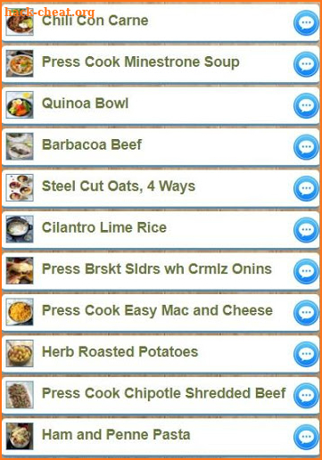 Press Cooker Recipes screenshot