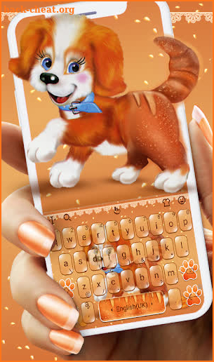 Pretty Bread Puppy Keyboard Theme screenshot