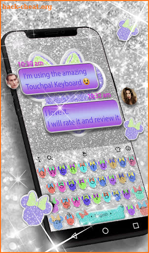 Pretty Colorful Glitter Keyboard Theme screenshot