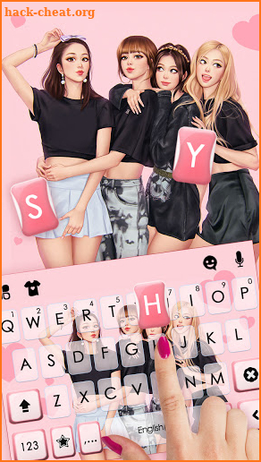 Pretty Girls Keyboard Background screenshot