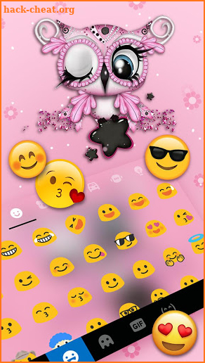 Pretty Pinky Owl Keyboard Theme screenshot