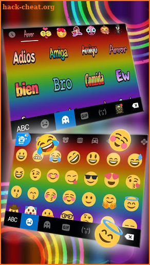 Pride Rainbow Neon Keyboard Theme screenshot