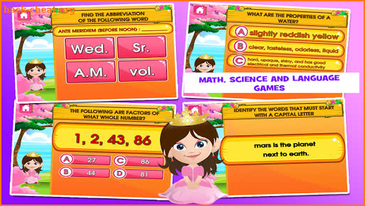 Princess 4th Grade Games screenshot