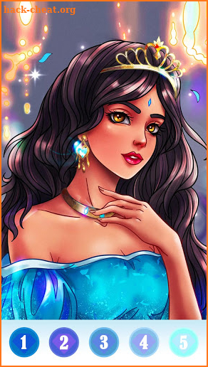 Princess color by number: Coloring games offline screenshot