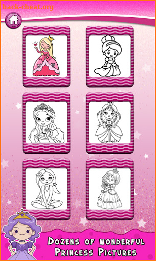 Princess Coloring Book Glitter Game screenshot